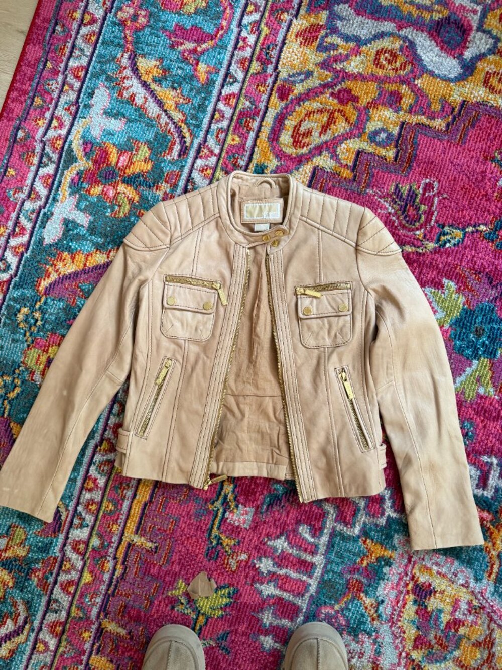 Michael Kors Beige leather jacket